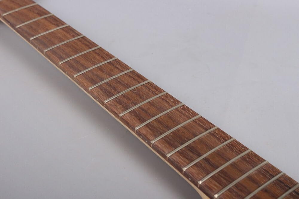 Manico for chitarra in acero baritono, testa a paletta con tastiera in palissandro da 24 tasti e 27 pollici
