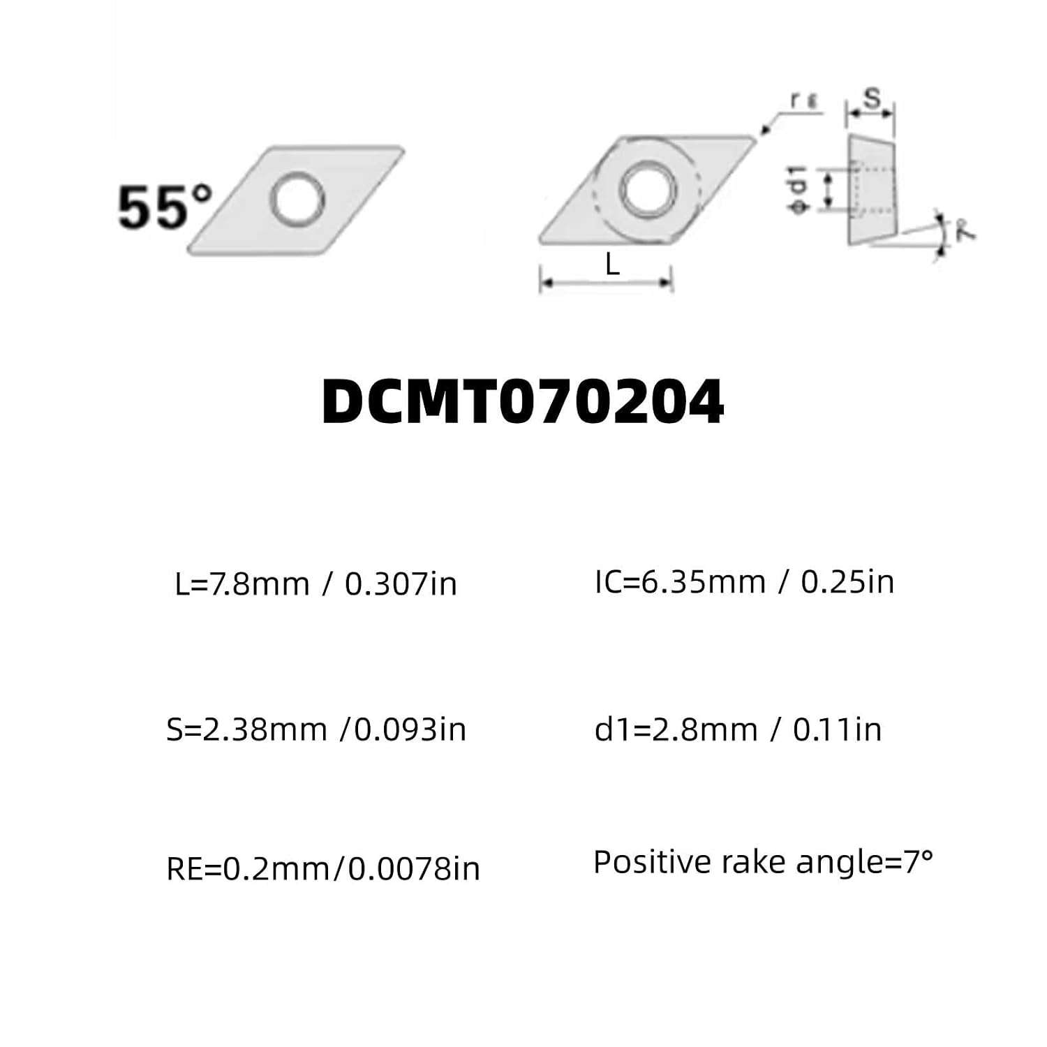 DCMT070202 Inserts Ceramic