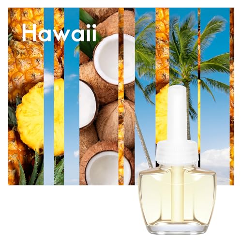 Image of Plug In Air Freshener Refills - Hawaiian Scented, Summer Scents, 6 Pack | Wall Plug In Refills, 3.96 Fl Oz, Compatible with Air Wick & Glade, for Bathroom, Bedroom, Office