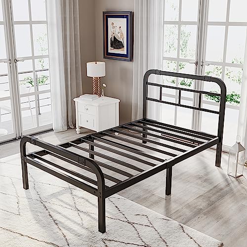 Artimorany Twin Bed Frames With Headboard And Footboard, 14 Inch Heavy Duty, Twin Size Bed Frame Mattress Foundation, Noise Free, No Box Spring Needed, Easy Assembly, Black #TOP5