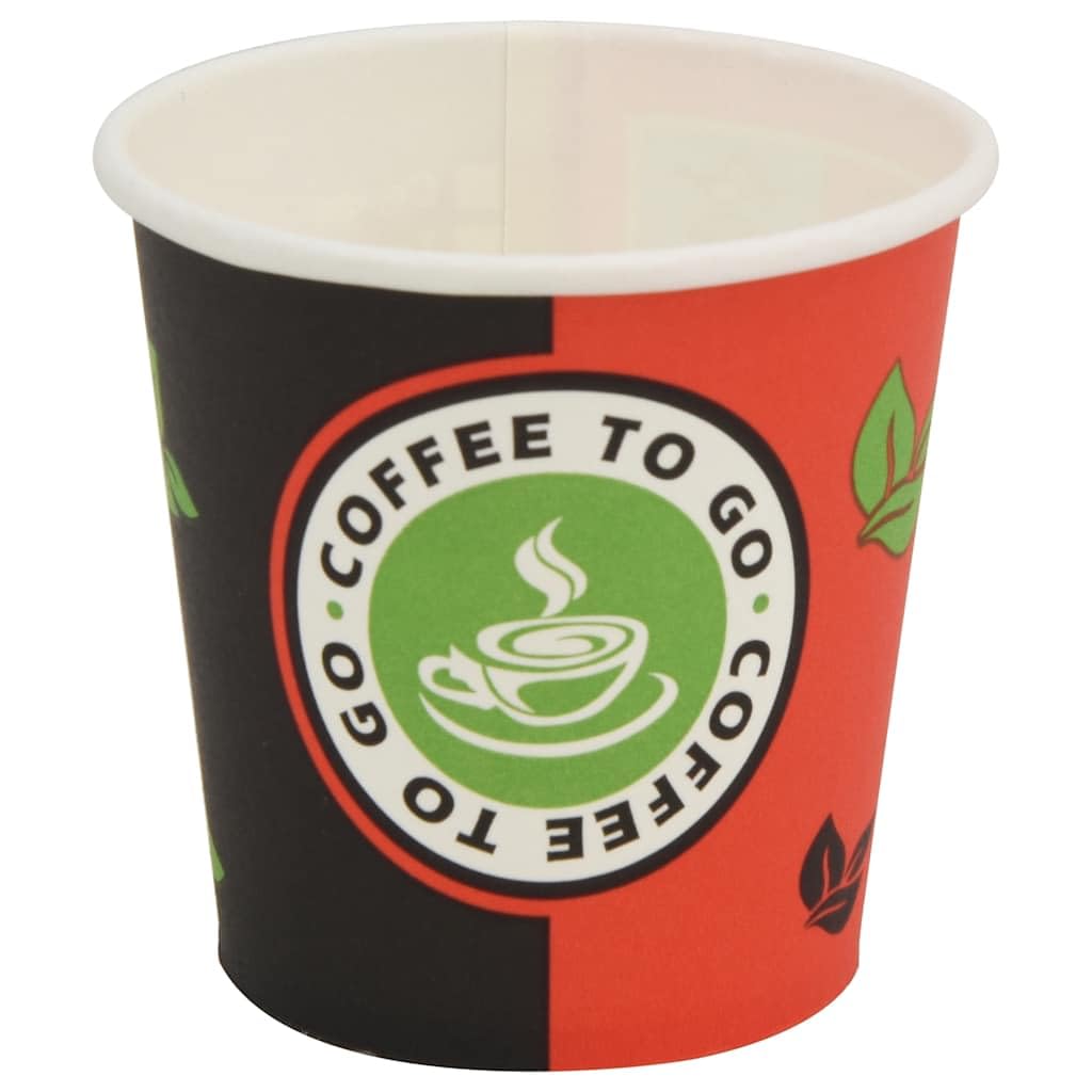 1000 bicchieri di carta da 120 ml, con coperchio, usa e getta, multicolore, per caffè, tè, bevande, feste, ufficio