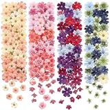 Geosar 120 Pcs Artificial Flowers Bulk Mini Silk Flower for Crafts Fabric Flowers Heads Fake Small Floral Decor for Baby Shower Wildflowers Party Wedding Decor DIY Wreath(Multicolor,Classic Style)