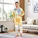 Yuiboo Watercolor Sun & Cloud FlightAdults One-Piecing Pajamas Cosplay Suit with Hood