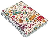 AccuPrints wiro Hard bound A5 (6 by 9 inch) wiro Notebook Diary Ruled 200 pages