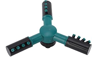 Jeanoko Cabeça de pulverização de três vias, aspersor rotativo irrigador de gramado irrigação de gramado irrigação de jardim irrigador de água 360 graus para irrigação de jardim