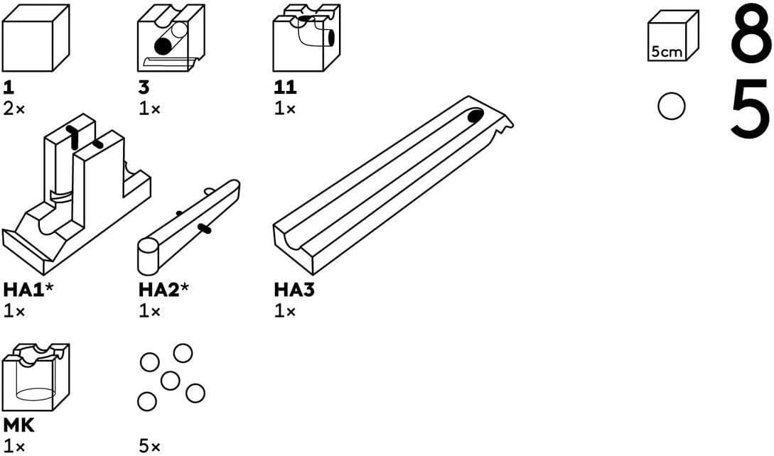 Cuboro Kick Marble Run Game - The Extra Set for the kick to the top