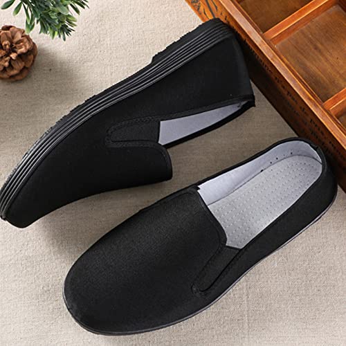 Men Old Beijing Shoes, Slip-On Chinese Kung Fu Canvas Martial Arts Tai Chi Rubber Old Beijing Shoes, Comfortable Non Slip Traditional Canvas, for Tai Chi, Kung Fu, Martial Arts, Leisure3