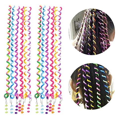 TSHAOUN 12 Stück Bunte Haar Torsion Haarschmuck Cover