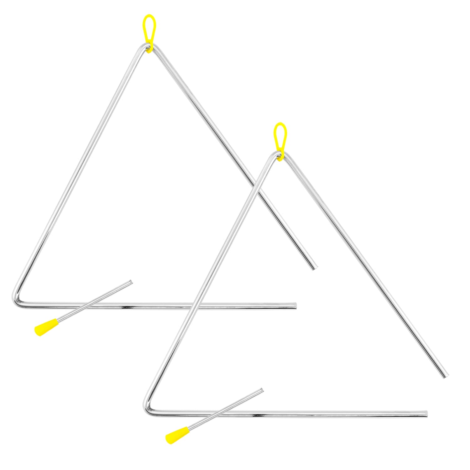 TIGER Triangle Samba 30,5cm Lot de 2 | TRI28-2-MT triangles en acier robuste avec gâches métal, lot de 2, idéal écoles, groupes & percussions