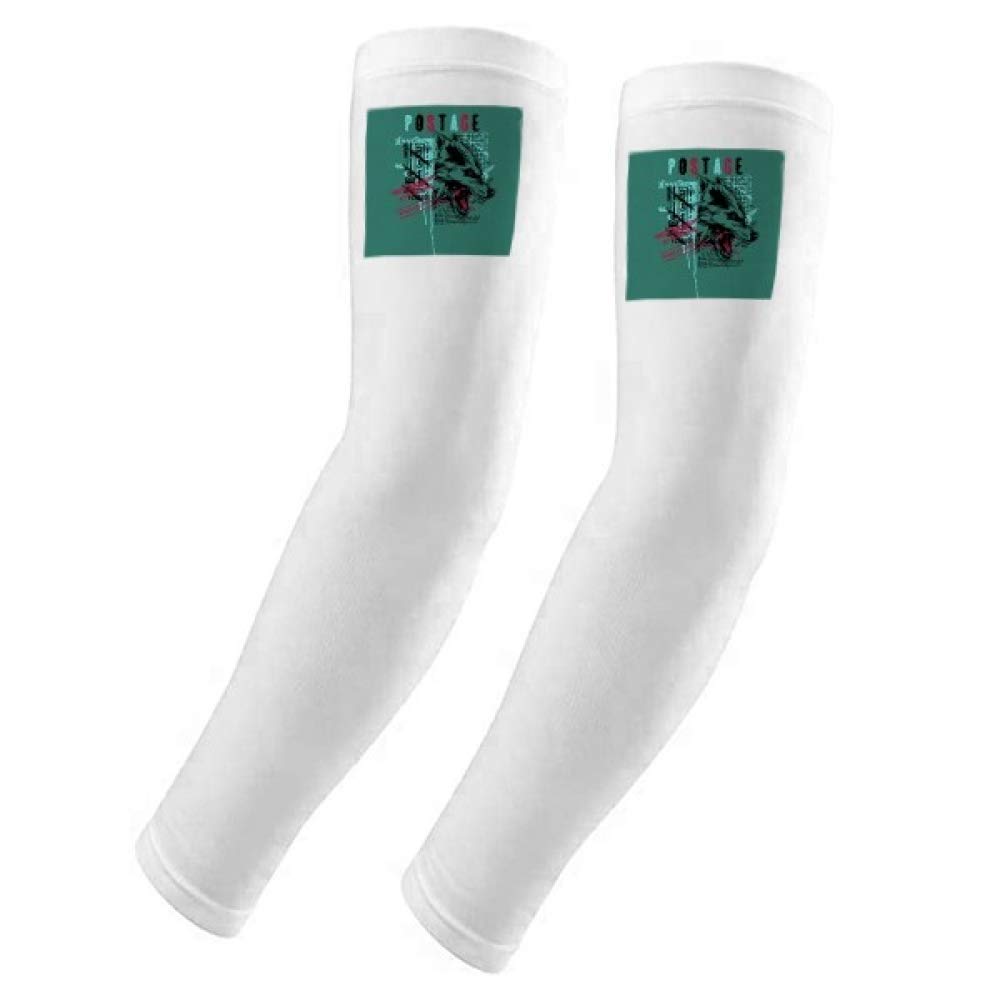 Mangas para brazos elásticas DIYthinker Wolf protector solar para deporte exterior 5
