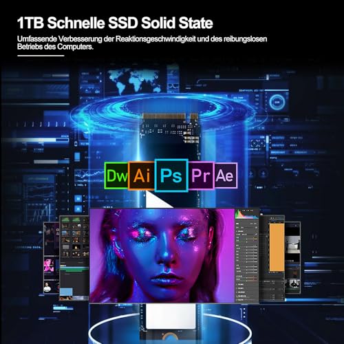 Gaming PC Desktop Rechner AMD Ryzen 7 5700G (8 Kerne/16 Threads, bis 4.6GHz) • 32GB DDR4 • 1TB SSD • WLAN • Win 11• Integrierte Vega 8 Grafik Für Leichtes Gaming, Büro & Multitasking – Bild 6