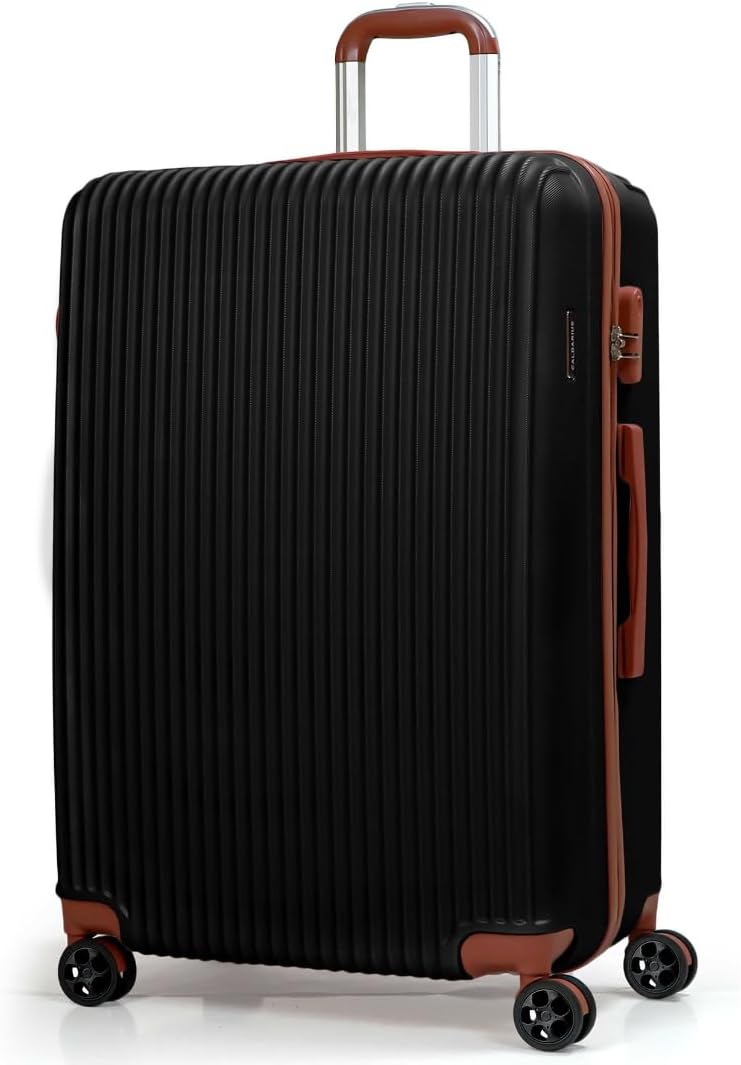 Hardshell Luggage | Durable Suitcases | Lightweight & Secure with Combination Lock | Smooth 4 Dual Spinner Wheels | Ideal Travel Bag & Luggage Sets (Black, Large 28")