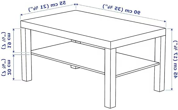 LACK Coffee table, black-brown Durable
