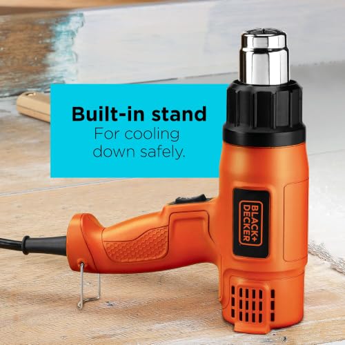 Image of BLACK+DECKER Heat Gun for Crafts, Corded, Dual Heat Settings up to 1000 Degrees, 1350 Watt (HG1300) (Pack of 2)