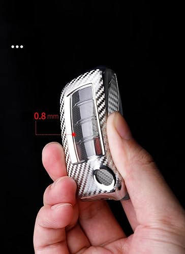Miniatura 9 de HIBEYO Funda protectora para llavero Nissan Rogue Rogue Select Rogue Sport Sylphy Pulsar Sentra Flip plegable de 3 botones con llaveros, accesorios