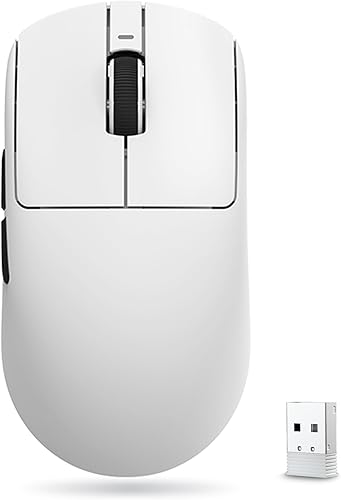ATK VXE Dragonfly R1 Pro MAX Wireless Gaming Mouse, PAW3395 Sensor, DPI up to 26,000, 54g Lightweight, 150 Hr Battery Life, 5 Programmable Buttons, On-Board Memory, Dual-Mode 2.4G/Wired - White - 1