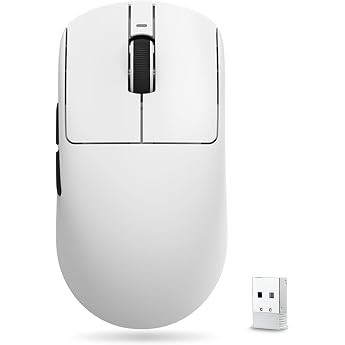 ATK Wireless Gaming Mouse VXE Dragonfly R1 SE+ White Lightweight 55g Pixart PAW3395 SE Equipped Max 70 Hours Wireless and Wir