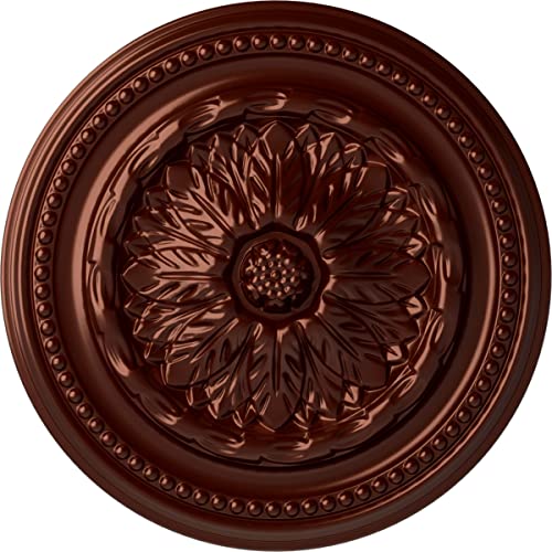 Image of Ekena Millwork CM15CHACS 15-3 /4 inch x 1-7 /8 inch Chester Ceiling Medallion, Antique Copper