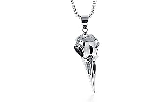 Viking Raven Skull Pendant Necklace: Honor the Ancient Warriors