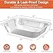 Lideropa Half Size Aluminum Pans 9x13-30 Pack Aluminum Foil Pans, Heavy Duty Disposable Pans for Cooking, Storing, Prepping, and Freezing Food