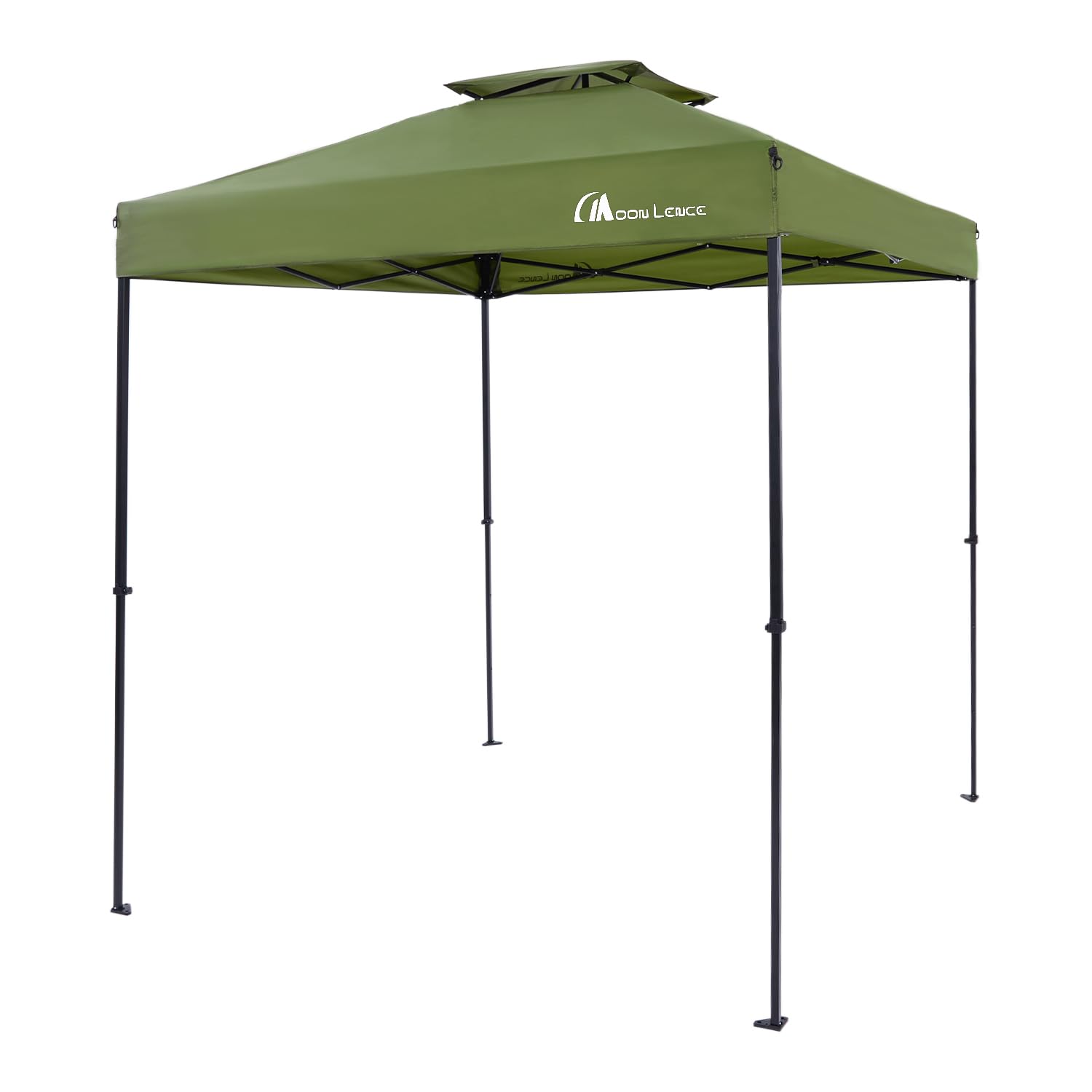 Moon Lens Tarp Tent, One-touch, 6.6 ft (2 m), 3 Adjustable Levels, One-touch Tarp, Easy Assembly, UV Protection, Sunshade, Steel, Tent, Tarp, Camping, Outdoors, Leisure Equipment, Green A-Green 2M*2M