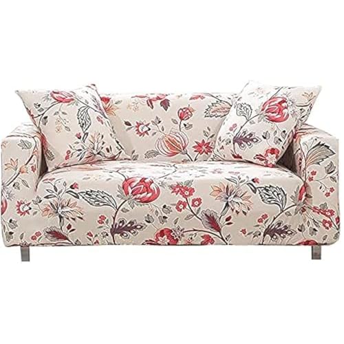Printed Couch Cover Stretch Sofa Covers Patterned Loveseat Slipcovers for 2 Seater Cushion Couch Love Seat Set (QAN, 2 Seater/Loveseat)