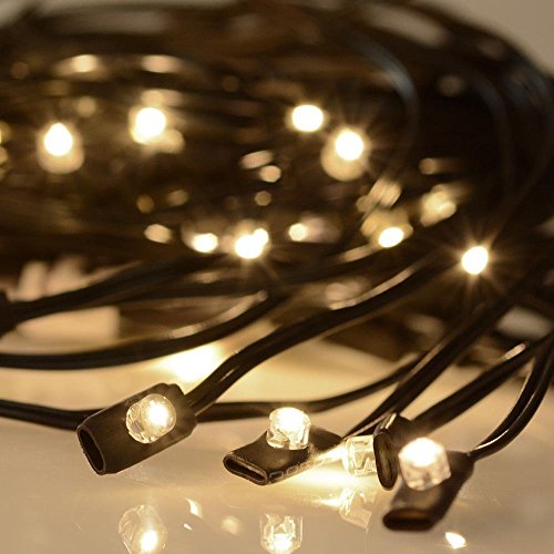 AMPERSAND SHOPS 8-Ft. / 9-Ft. 8-Rib Outdoor Patio Umbrella Solar-Powered LED String Lights (Warm White)