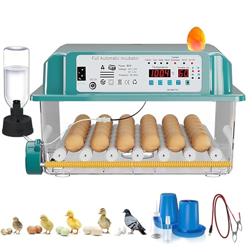 CoInceptus 36 Eggs Incubators for Hatching Eggs,Egg Incubator with 4 Automatic Incubate Mode,Chicken Incubator with Automatic Egg Turning Humidity Monitoring,Poultry Egg Incubator with Egg Candle