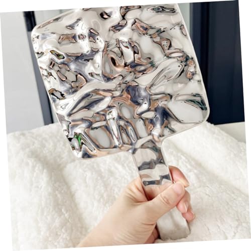 Espejo de Maquillaje Portátil Happyyami con Asa Plata miniatura 2