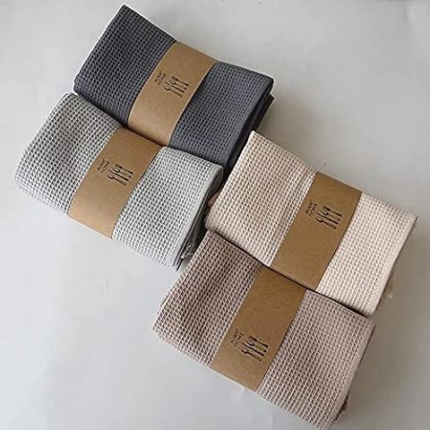 Kitchen Towels Set, 100% Natural Cotton Tea Towels Super Absorbent Soft Kitchen Dish Cloths Kitchen Towels, Tea Towels and Bar Towels for Bathroom Kitchen Dishing, 18 x26 Inches, Pack of 4 Cover
