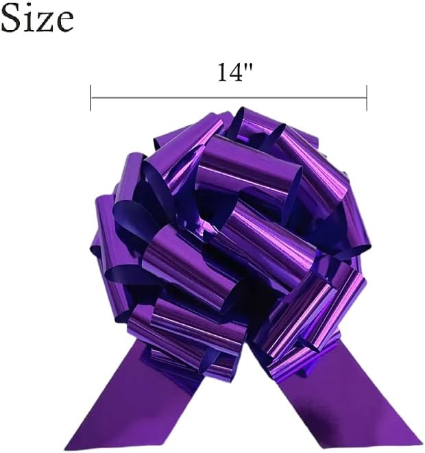 14 Inch Large Purple Gift Bow,1Pcs Big Bow for Present,Big Gift Bow for appliances,Bikes,Table Decorations and Party Events (Purple) - Image 4