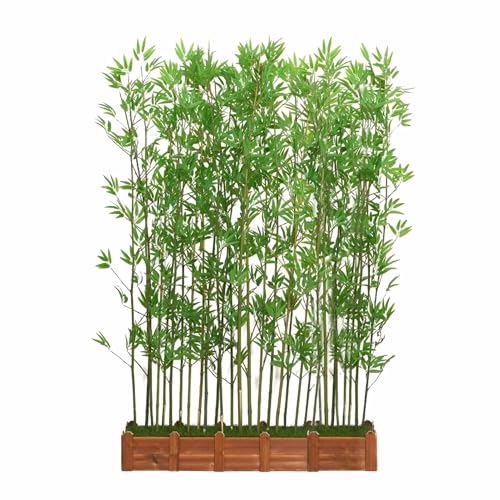 Planta artificial grande Plantas falsas de interior Planta de suelo con maceta Planta artificial para restaurante, decoración de oficina Jardín Patio trasero Cerca Patio Mampara divisoria(150X18X20CM-