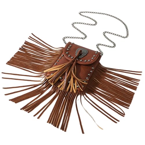 Sac Bandoulière Femme Pratique à Franges et Pompons Vintage