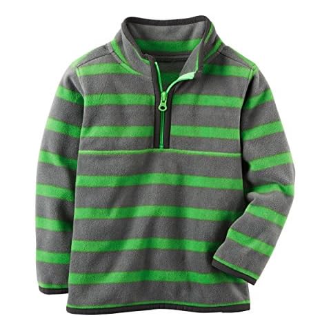 Carter's Boys Grey and Green Fleece Pullover Cover