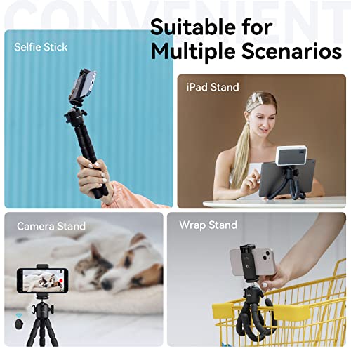 Smallrig Phone Tripod, Flexible Tripod Stand With Wireless Remote & Phone Holder & Cold Shoe Mount, Universal For Iphone 13 12 Pro Max For Cameras For Travel Vlog Tiktok Video Recording 3905 #TOP1