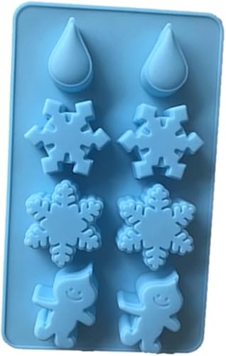 Ciieeo Molde de para cubitos de hielo de chocolate, molde de silicona para pastel, moldes de silicona para cubitos de hielo, bandeja para hacer