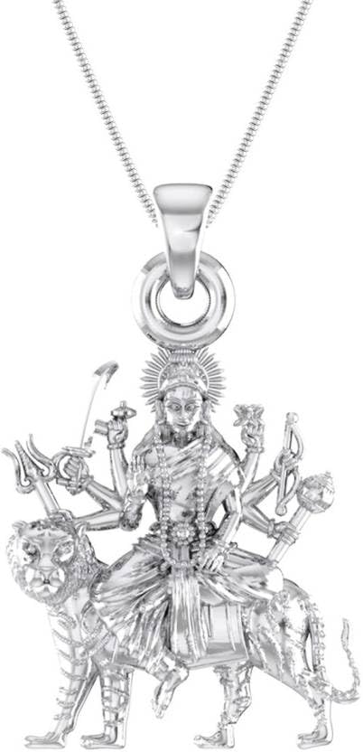 Pendentif Durga Maa argent 92.5% médaillon spirituel artisanal