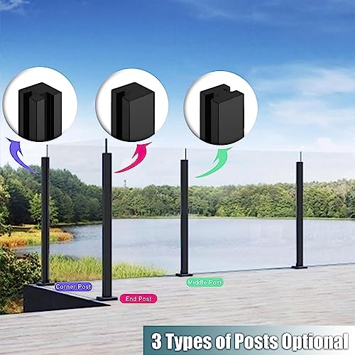 Abrazadera de acero inoxidable de 80 cm para valla de piscina y paneles de vidrio 4