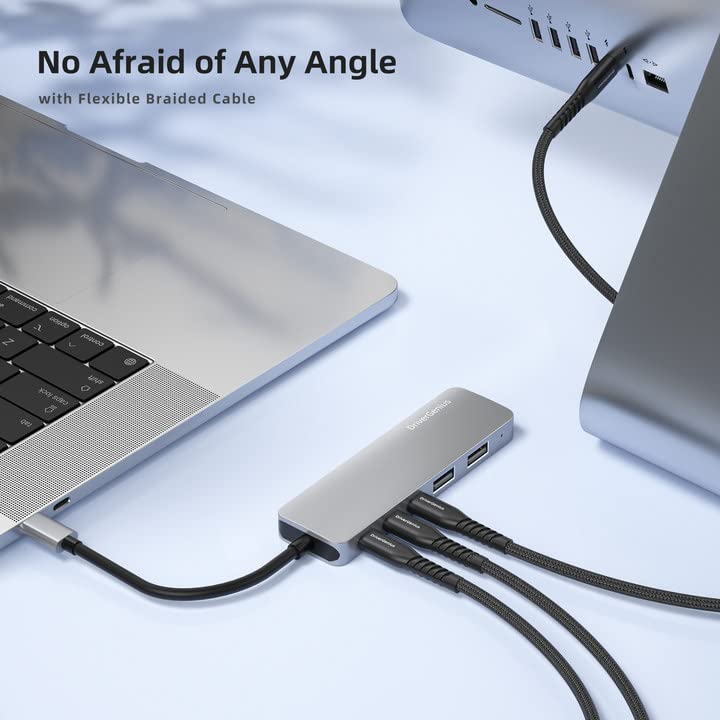 DriverGenius SaranX-PD240 Cavo USB4.0 USB-C A C 40Gbps 1.8m - Ricarica 240W PD3.1, Video 8K/60Hz DP-Alt - Nylon Intrecciato