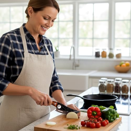 Matsato Küchenmesser Scharf, Klingenlänge 15 cm Profi, Original Kochmesser für Küche, Profi Messer aus Japanischem Stahl, Knife Perfekt zum Schneiden und Zerkleinern