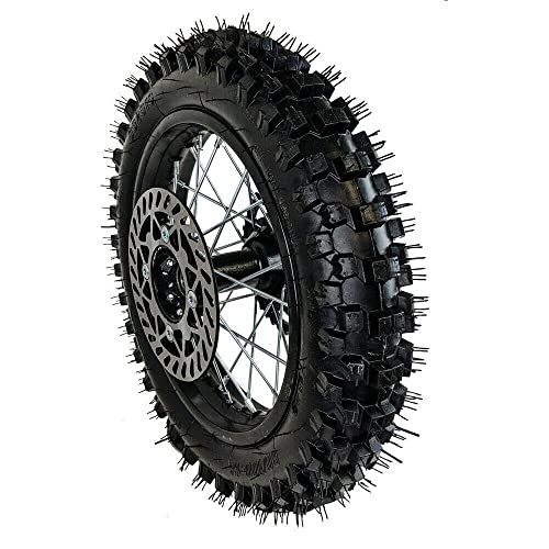 14" Rear Wheel Rim Tire Assembly For Dirt Pit Bike Trail 90/100-14 Rear Wheel Rim Tire Fits 125/140/150/160Cc Pit Dirt Bike Klx65 Apollo Includes Brake Rotor And Sprocket #TOP2