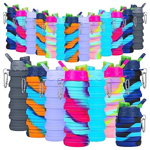 Sunnyray 20 Pack Collapsible Water Bottles