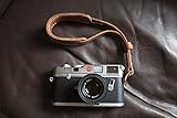Handmade Genuine Leather Camera Strap Wrist Strap for Film Evil and Dslr Camera Light Brown Color