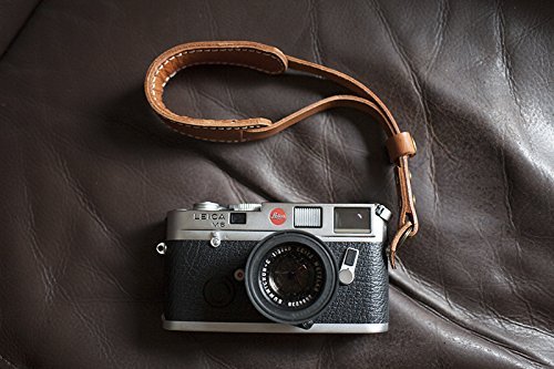 Handmade Genuine Leather Camera Strap Wrist Strap For Film Evil And Dslr Camera Light Brown Color #TOP21