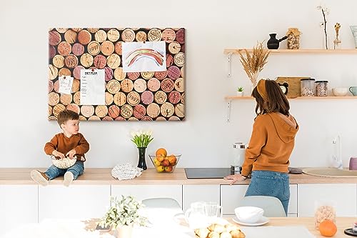 Tableau horizontal liège 120x80 cadre métallique pour organiser notes - 3