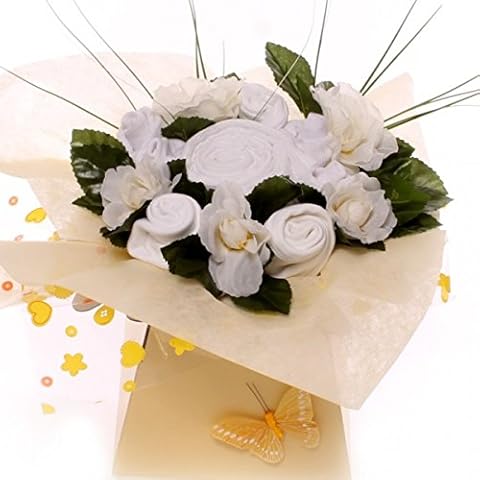 Medium Unisex Baby Bouquet, Unisex Baby Gift, Neutral Baby Hamper, Hamper Baby Bouquet Gift, New Baby Gift, Baby Shower Gift, Maternity Leave Gift idea, Fast Free DELIVERY Cover