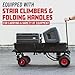 Gator Frameworks All-Terrain Folding Multi-Utility Cart with 30-52” Extension & 500 lbs. Load Capacity (GFW-UTL-CART52AT)