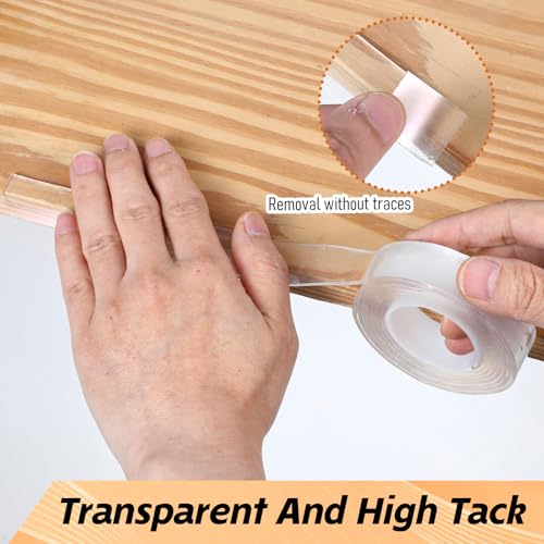 Image of Sibba Clear Edge Protector Strip Baby Proofing Corner Protectors Self Adhesive Protective Sharp Edge Wrap Cover Tape Soft Safety Corner Guards Pre-Taped for Furniture Kitchen Cabinets 0.78in x 6.56 FT