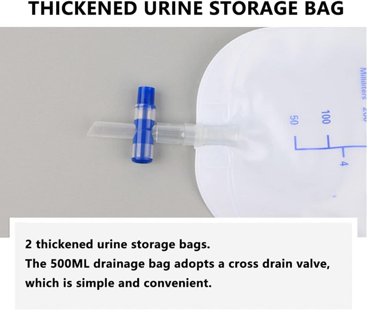 Raccoglitore di Urina Maschile, Sacca in Silicone per Urina da Uomo con Elastico Riutilizzabile in Vita, Catetere Esterno Portatile da Uomo con Due Sacche per Urina Riutilizzabili, M