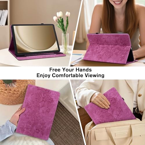 YHDXUYS Case for Samsug Galaxy Tab A 10.1 inch 2016 （No S Pen Version） SM-T580 T585 T587, Slim PU Leather Folio Cover with Multi-Angle Stand and Pen Holder, Rose by YHDXUYS - Used condition - Image 4